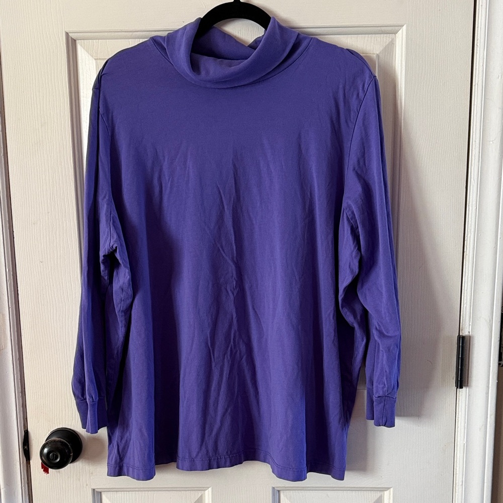 Woman Within Purple Long Sleeve Top